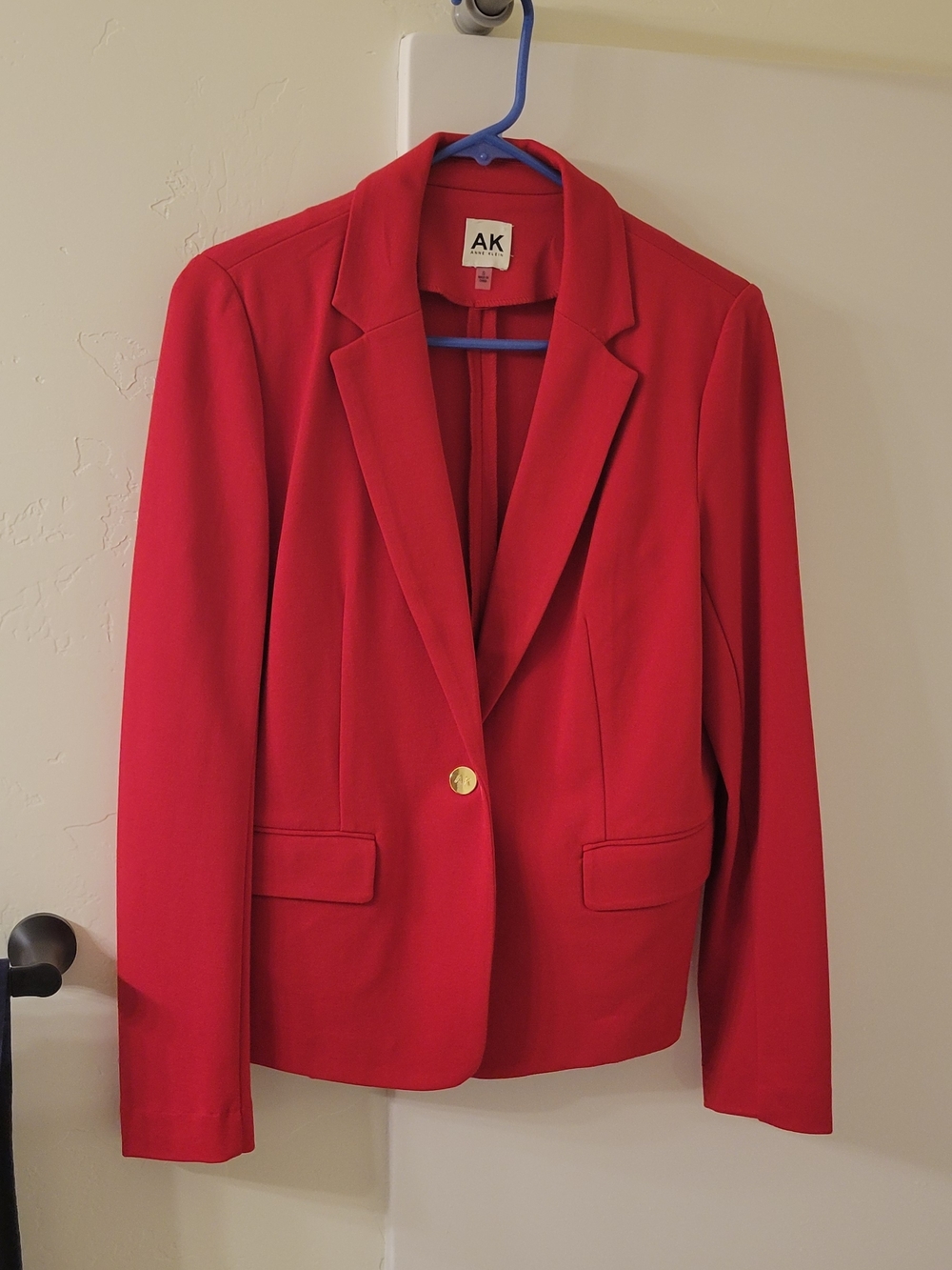 AK Red Single-Button Blazer